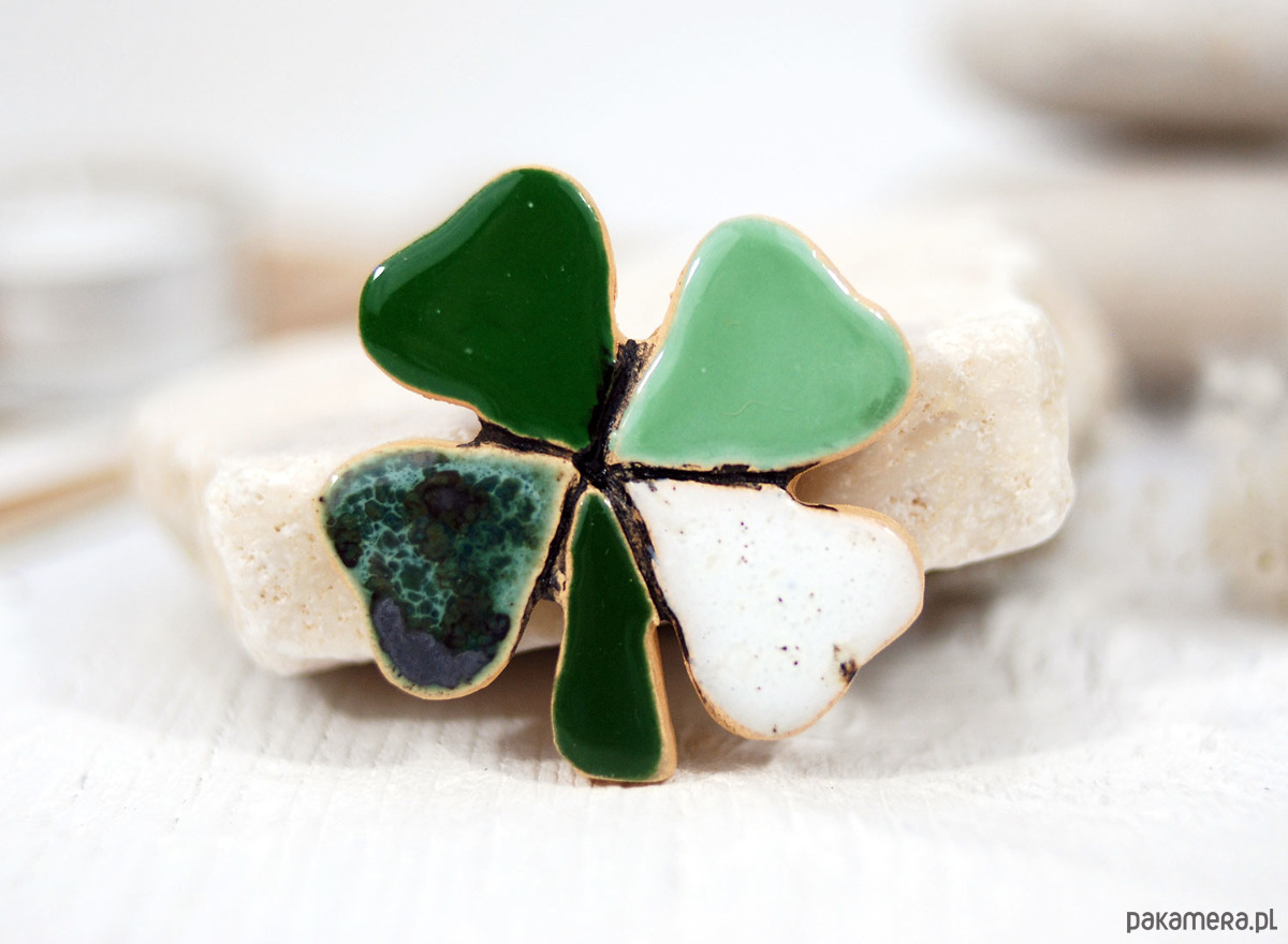 magnesy Czterolistna koniczyna na szczęście - magnes na lodówkę 1