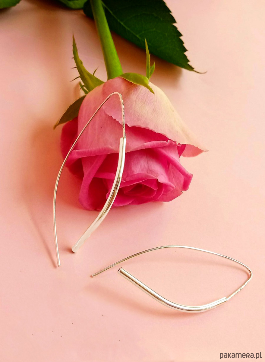 kolczyki srebrne Kolczyki srebrne Rurki Nawias Kolekcja Minimal 1