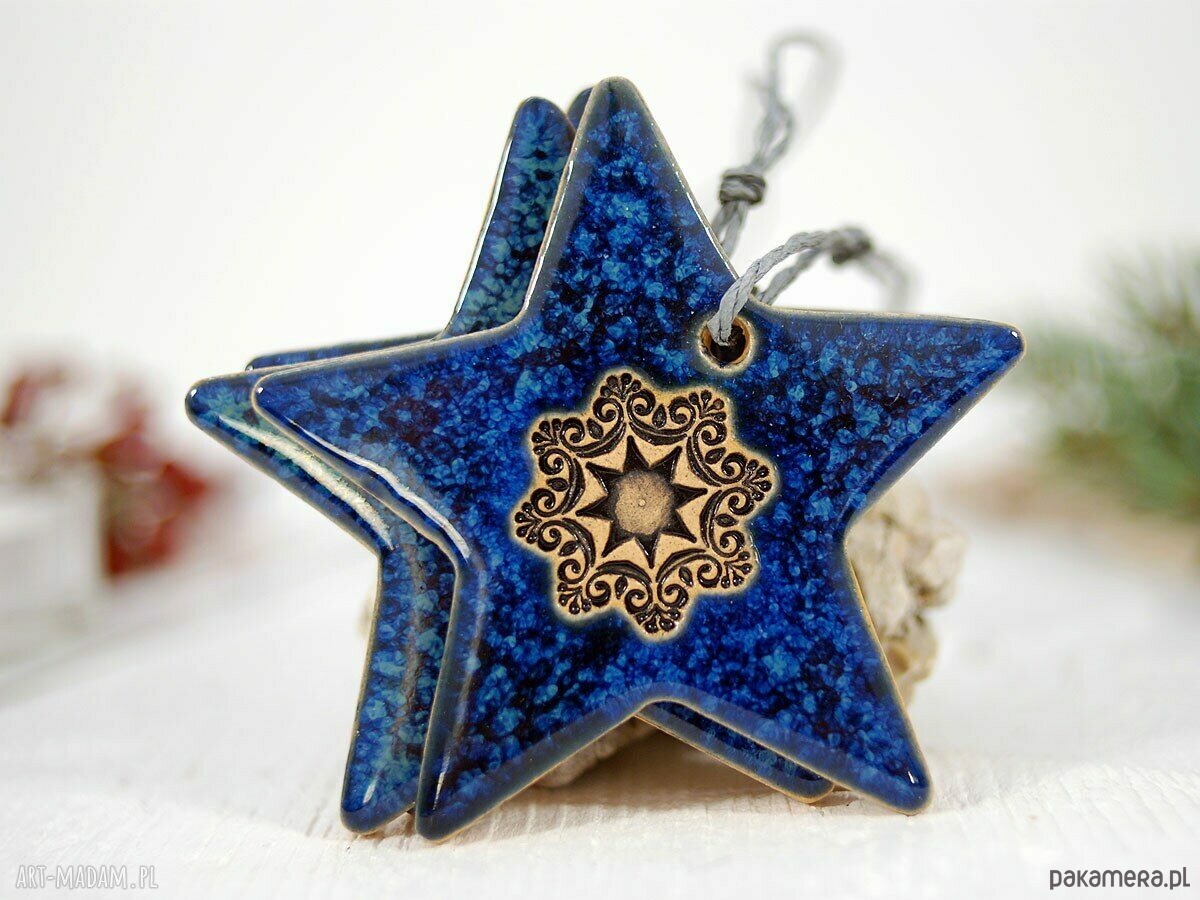 ozdoby choinkowe Gwiazdki niebo - ceramiczne ozdoby choinkowe 1