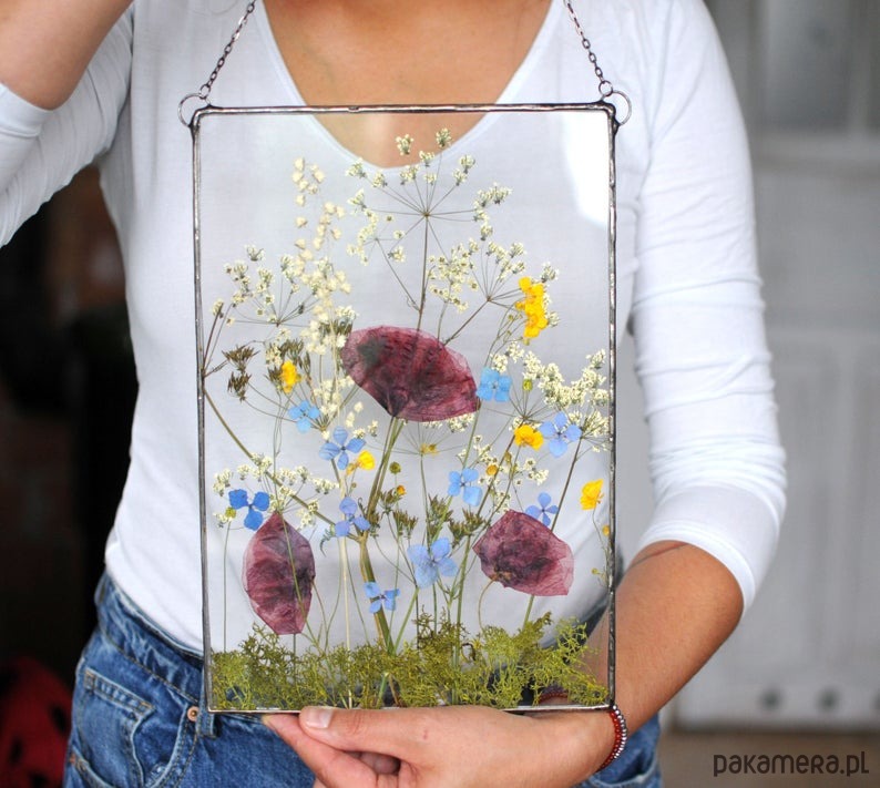 Ozdoby na ścianę Dekor Sierpniowe Kwiaty, prezent na rocznicę. 5