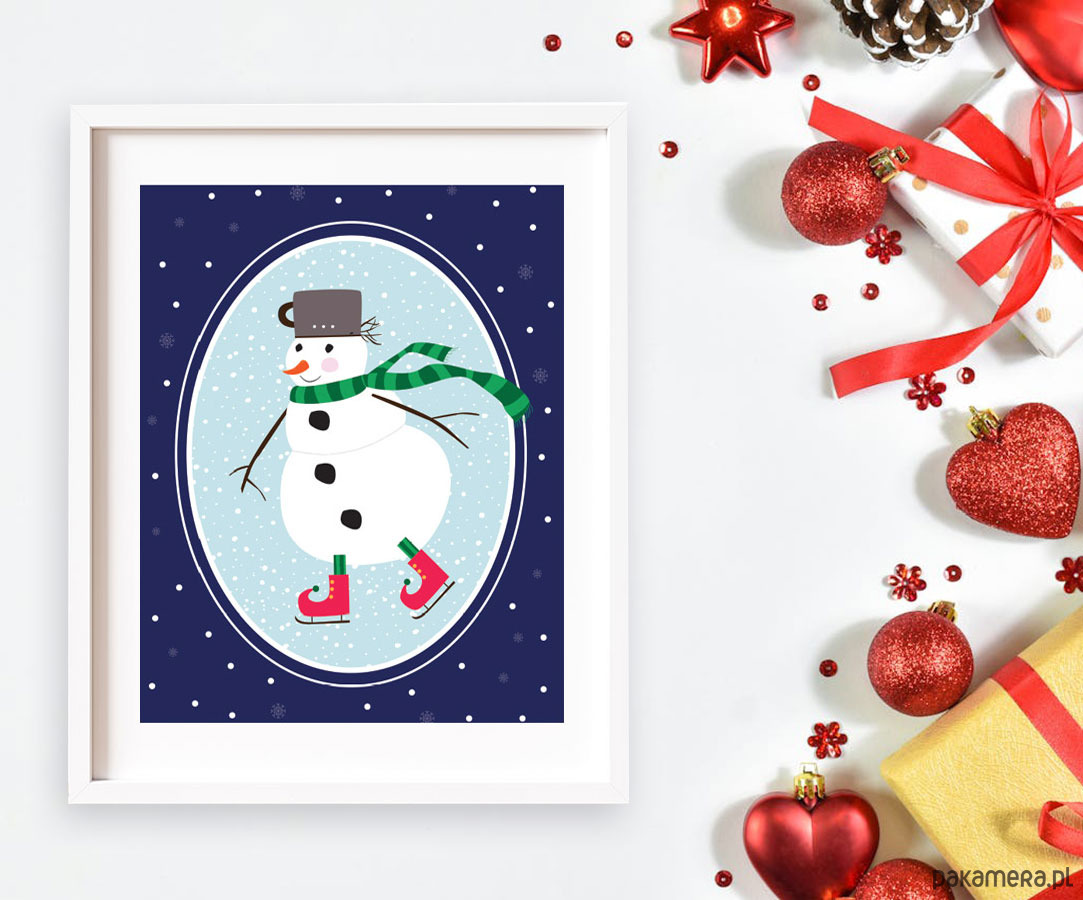 obrazy i plakaty do pokoju dziecięcego Bałwanek, plakat do pokoju dziecka 2