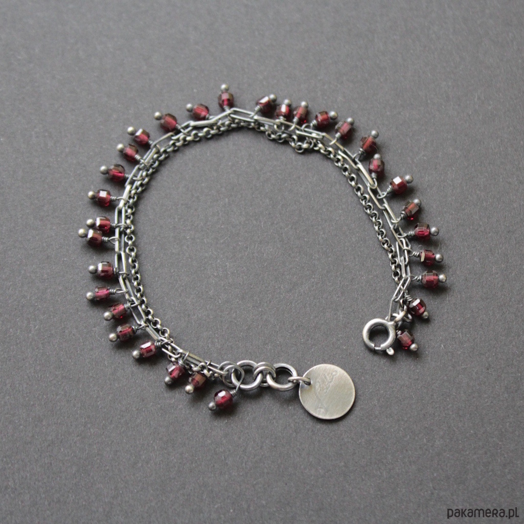 bransoletki z kamieni naturalnych Bransoletka Granatka 6