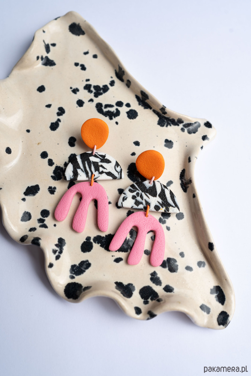 kolczyki z masy plastycznej Wiszące kolczyki Henri Matisse 3