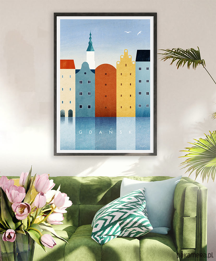 plakaty Gdańsk - kolorowe kamienice - plakat 50x70 cm 1