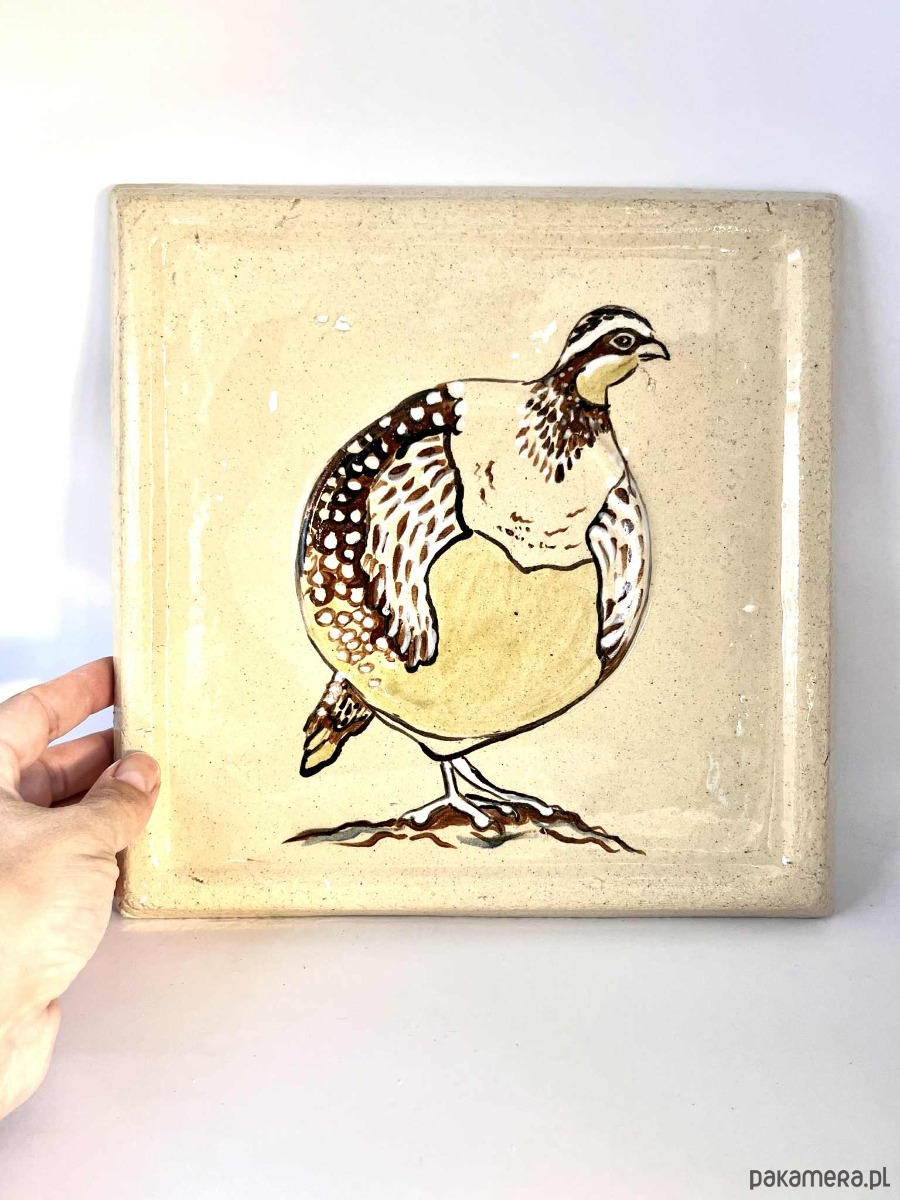 kafle i panele Ręcznie malowany kafel ceramiczny z przepiórką  4