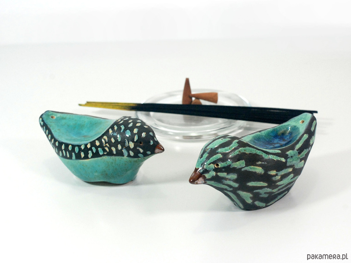 figurki i rzeźby Ceramiczna ptak - stojak na kadzidełka 5