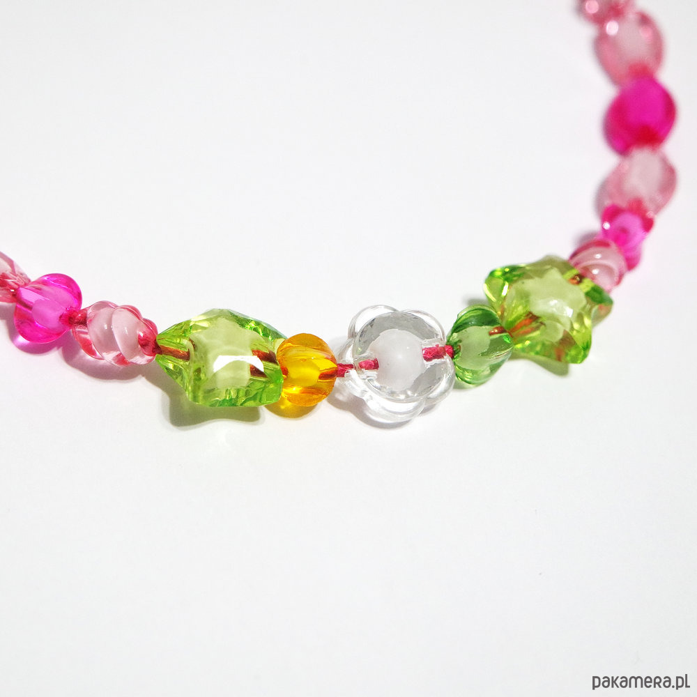 chokery Naszyjnik - Różowy, zielony 2