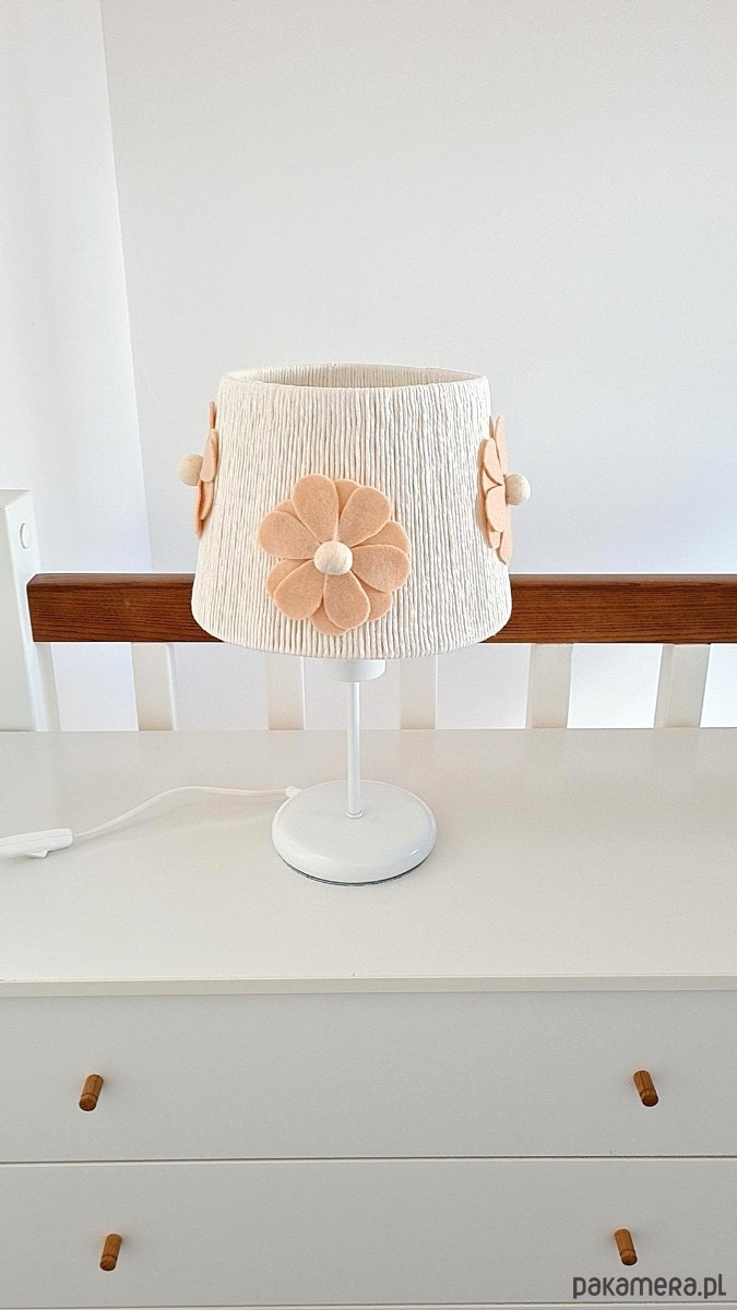 lampy do pokoju dziecka Klosz do lampki nocnej "Kwiaty nude" 2