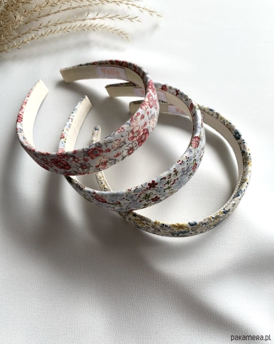 opaski do włosów Płaska opaska do włosów w kwiatki Adele 5