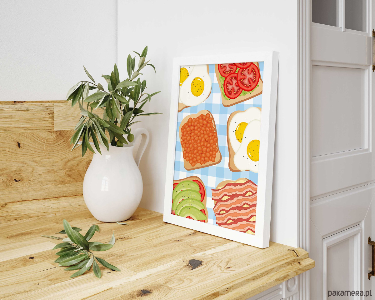 plakaty Plakat Idealne śniadanie na talerzu 2 2