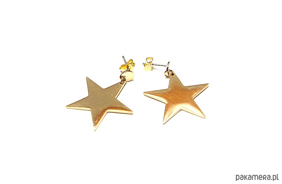 kolczyki pozłacane Alloys Collection  /Star gold/ - kolczyki 1