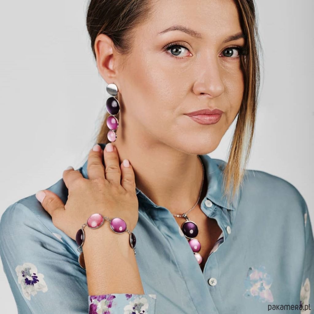 wisiory Potrójny wisiorek o perłowym blasku 1