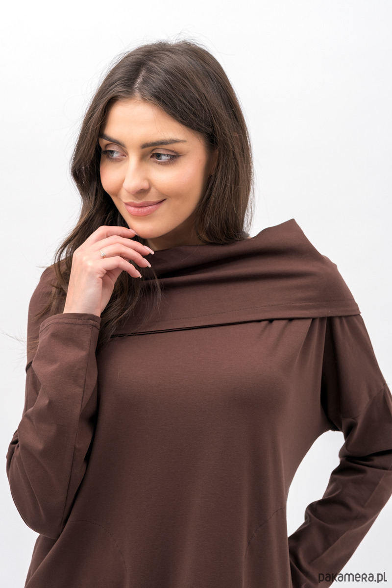 sukienki midi damskie Sukienka ,,NANA" czekolada 3