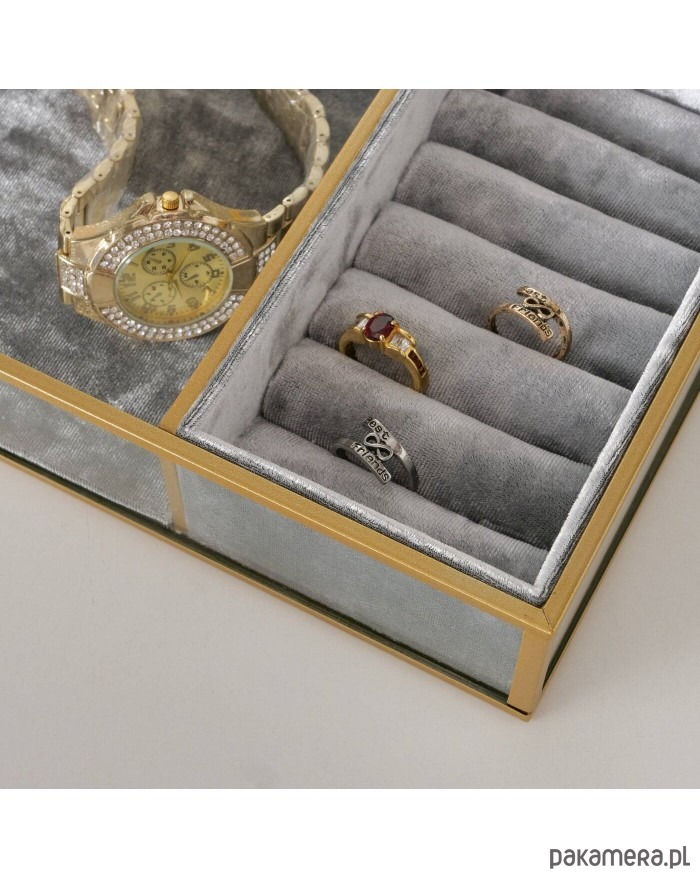 pojemniki na biżuterię Kuferek na Biżuterię Szkatułka na Biżuterię Grigio 2