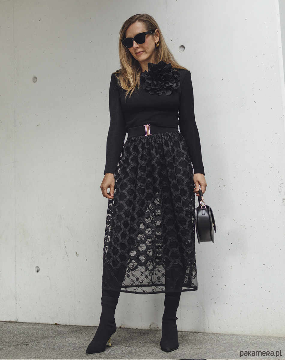 bluzki z długim rękawem damskie Top black 2