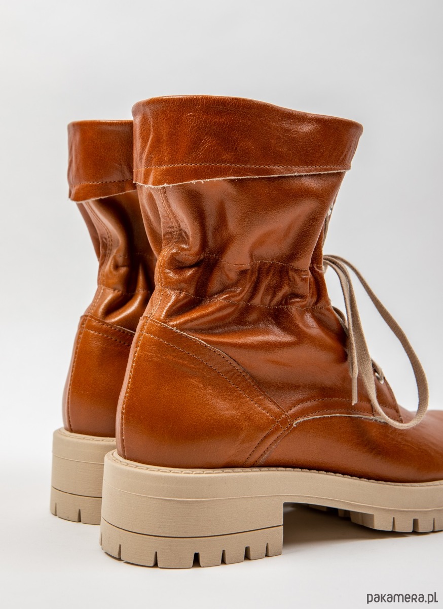 botki damskie BOTKI  WORKERY MODEL 421 KOLOR RUDY RETRO 5