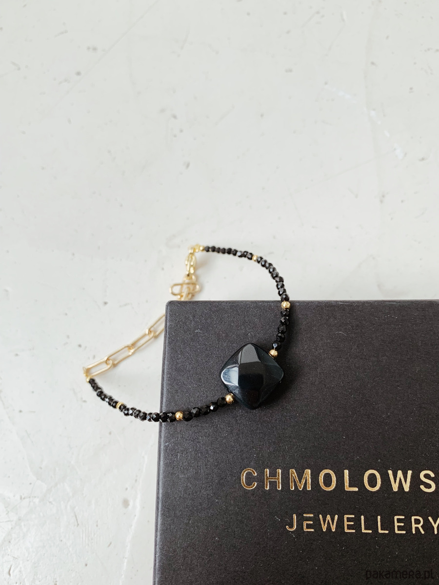 bransoletki z kamieni naturalnych Bransoletka  Onyks i Agat Czarny 1