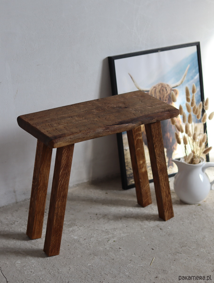 stołki Ławeczka / stołek dębowy  rustykalny 2