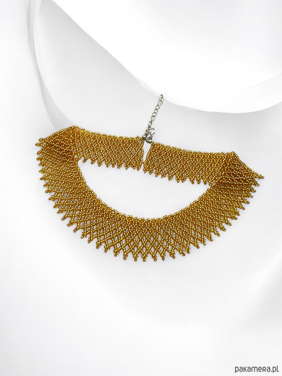 kolie Złota kolia koralikowa  5