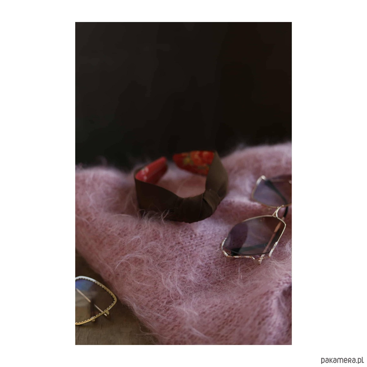 opaski do włosów Jedwabna brązowa opaska 1