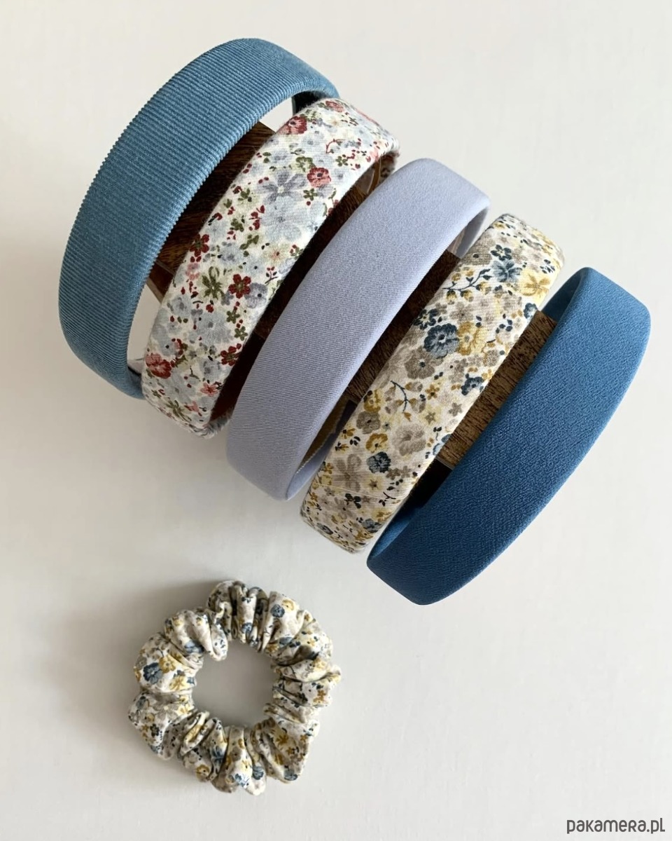 opaski do włosów Płaska opaska do włosów w kwiatki Adele 3