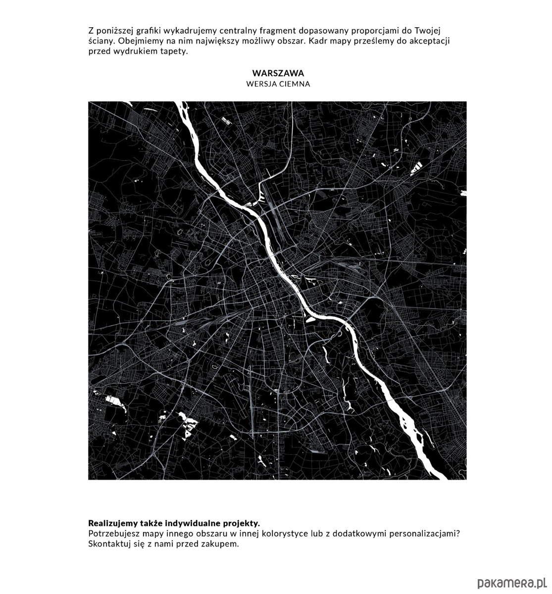 fototapeta Warszawa - fototapeta na wymiar - mapa  Warszawy 1