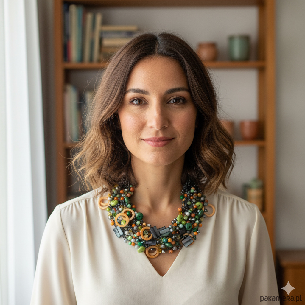 kolie 6022 Artystyczny Naszyjnik "Leśne Echa" 1