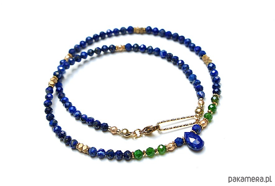 chokery Lapis lazuli  & diopsyd /choker/ - Szlachetna kolekcja 1