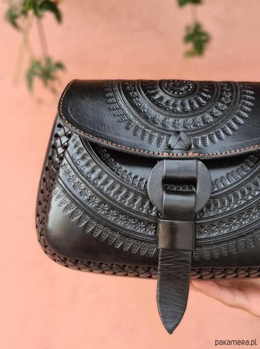 torby na ramię Torebka skórzana ręcznie robiona góralska Aura wzory zakopane 2