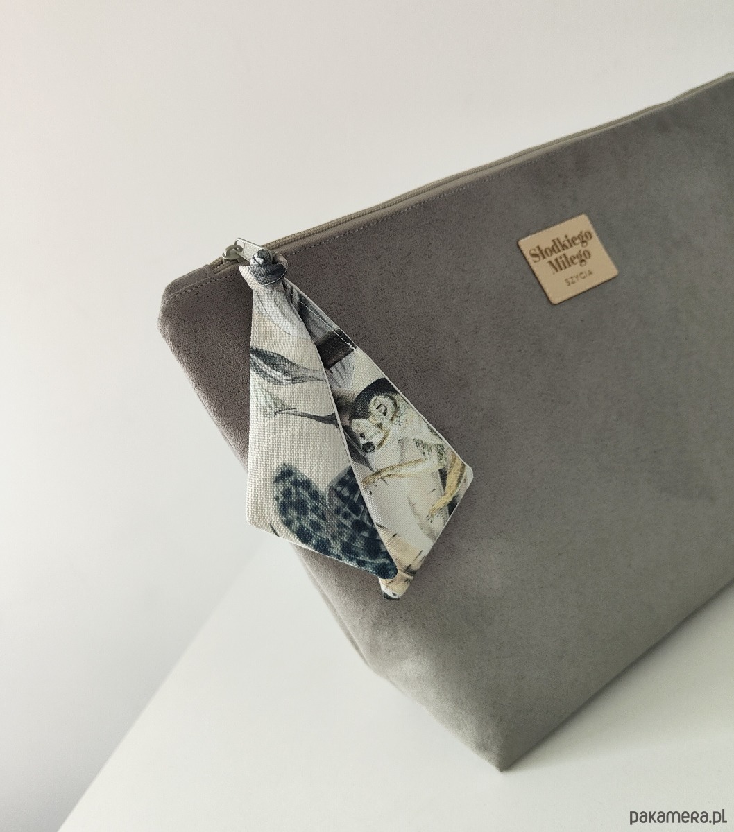 kosmetyczki Duża Kosmetyczka HANA Monkey &Banana Tree - kosmetyczka z nubuku 2