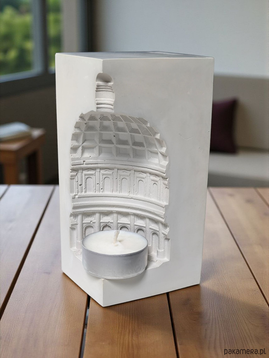 świeczniki i świece Naczynie/rzeźba gipsowa na tealight Bazylika 2