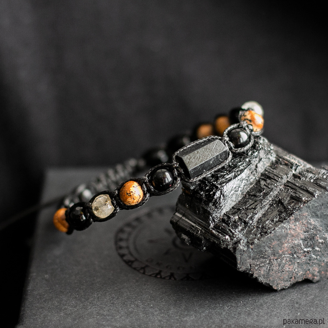 biżuteria męska Twórcza Energia Kreatywność Moc Bransoletka Męska Amulet Turmalin Talizman 2