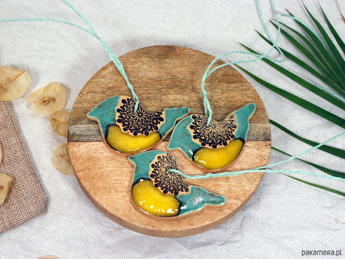 ozdoby choinkowe Sikorki ceramiczne ozdoby choinkowe 6