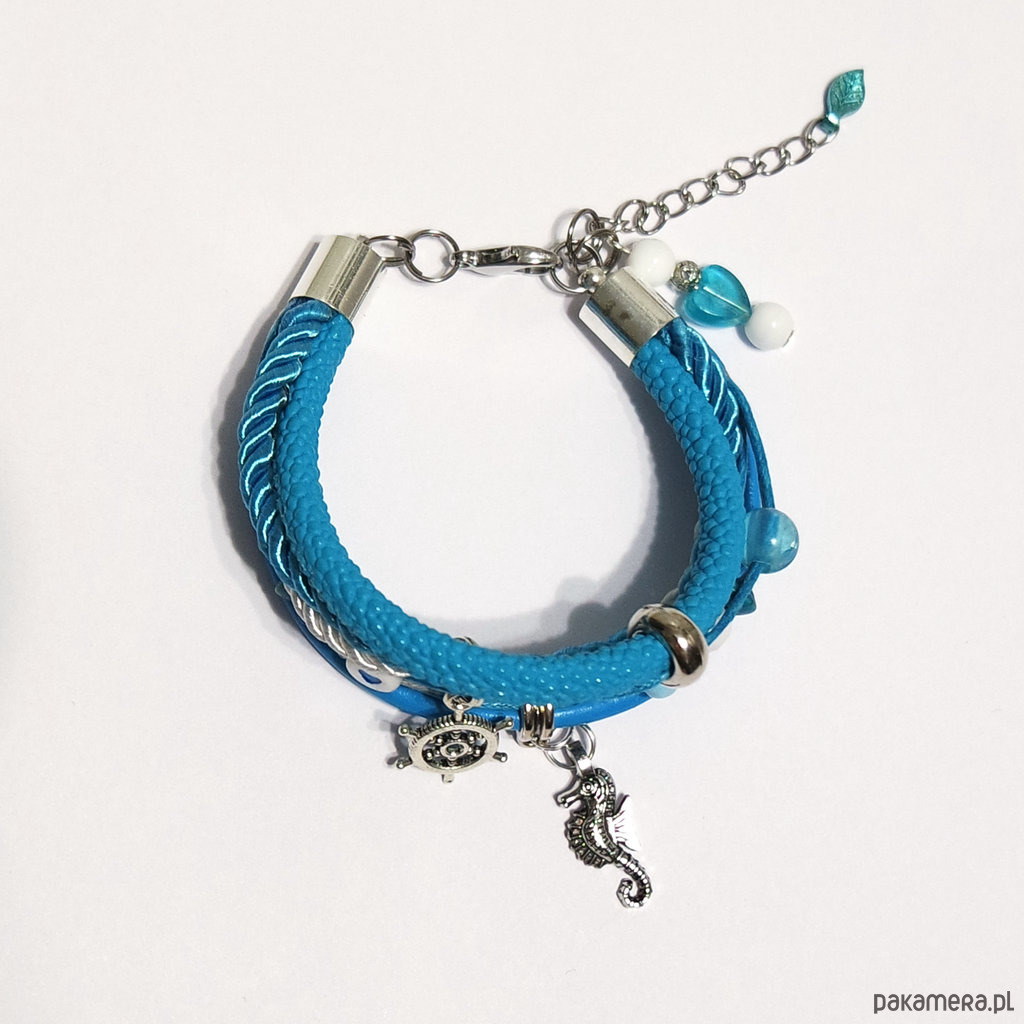 bransoletki na sznurku Bransoletka - Konik morski - rzemienie 1
