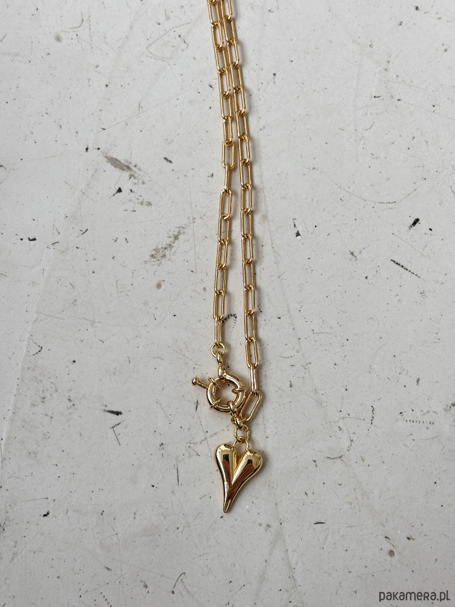 złote naszyjniki Naszyjnik łańcuszek Serduszko 4
