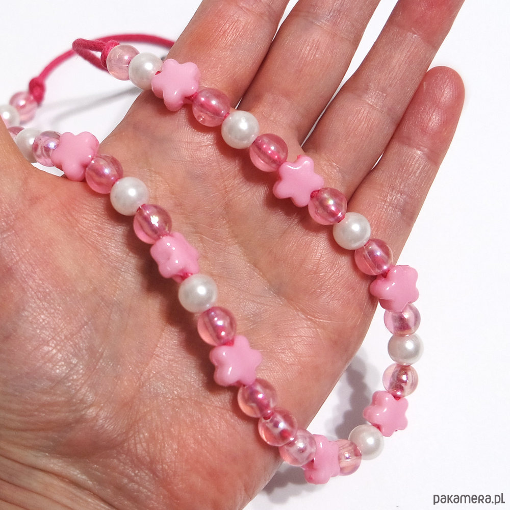 chokery Naszyjnik - Różowe gwiazdki 3