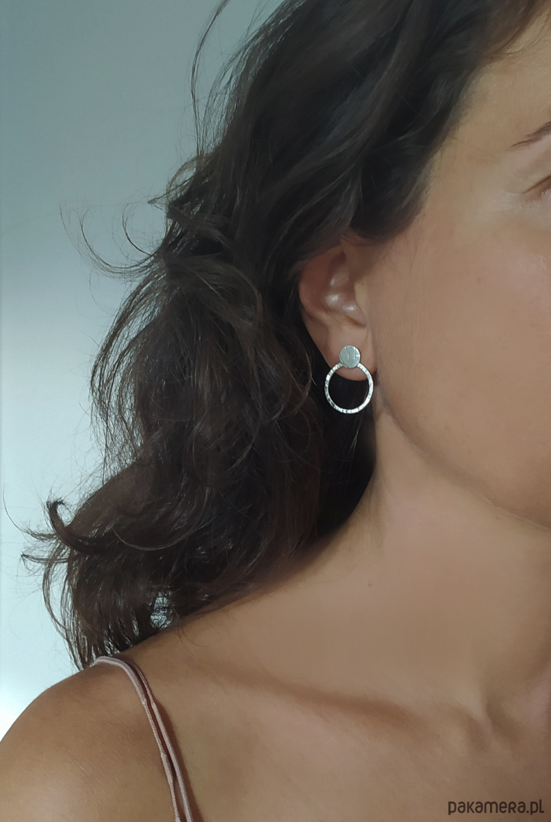 kolczyki srebrne Kolczyki DOUBLE RINGS, srebro 925 2