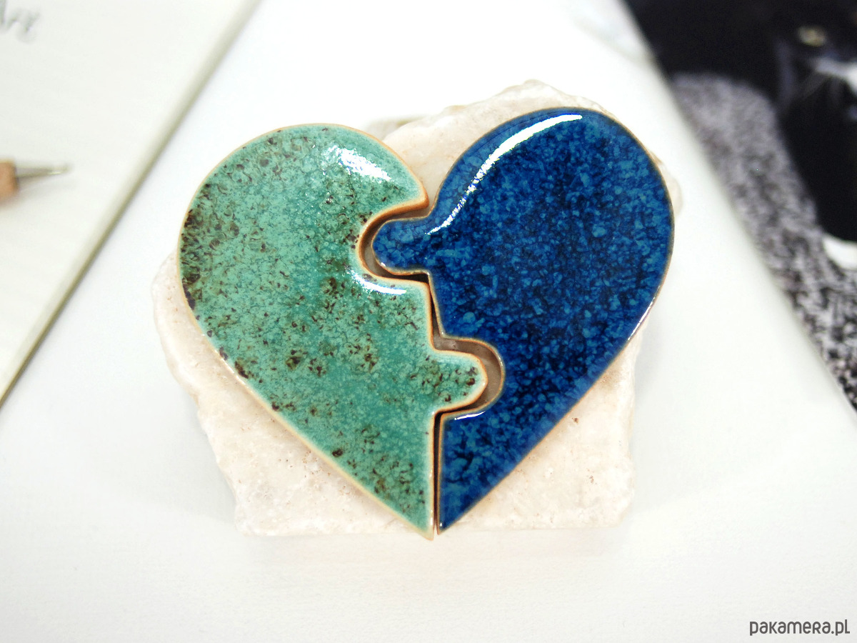 magnesy Ceramiczny magnes serce - prezent dla pary 1
