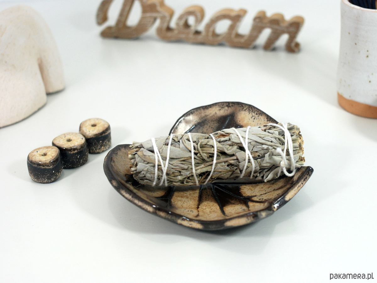 Podstawki pod kadzidełka Miseczka liść -  na kadzidło, palo santo, biżuterię, drobiazgi 5