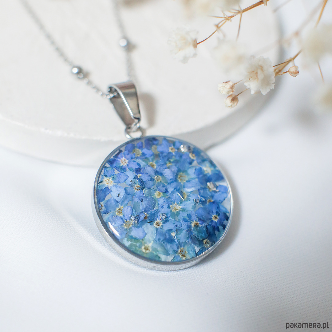 wisiory Wisiorek z niezapominajkami 1