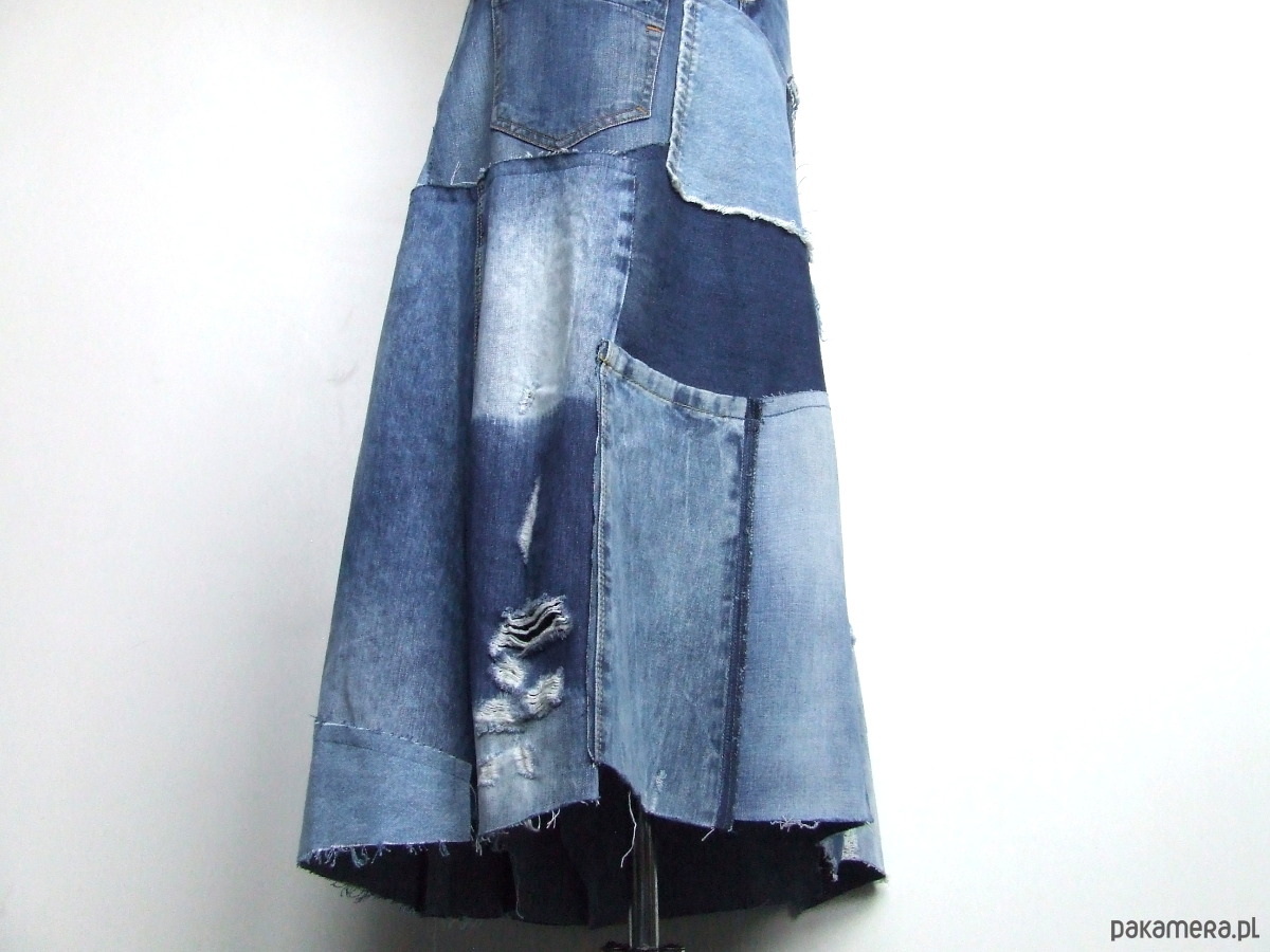 spódnice maxi Długa jeansowa spódnica r.42 2