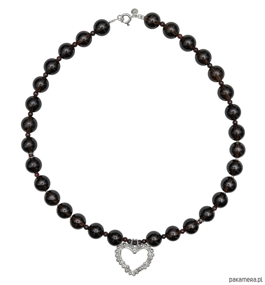 srebrne naszyjniki Naszyjnik Otulenie Serce 1