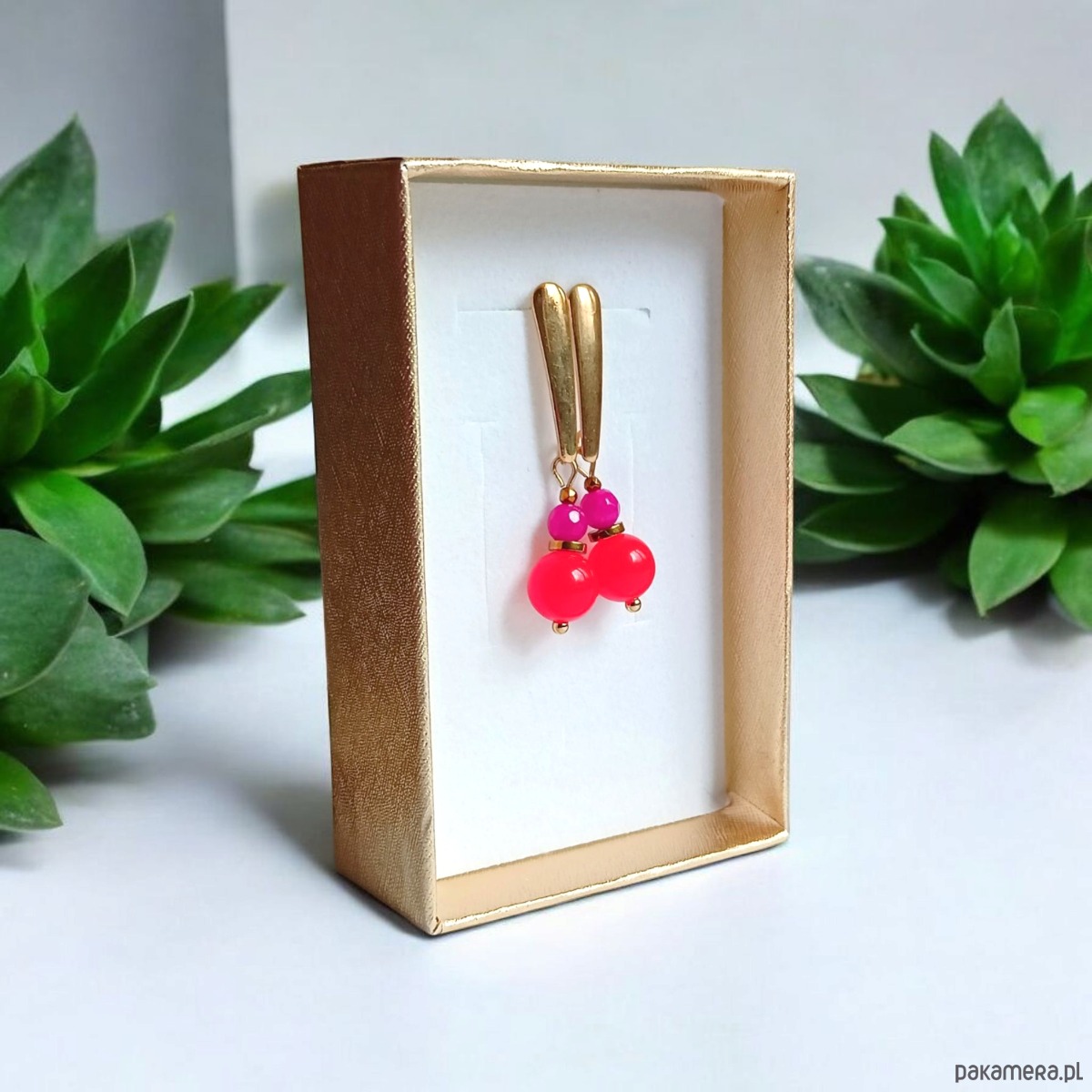 kolczyki z kamieniami Kolczyki : FLUO summer collection ::  38mm 1