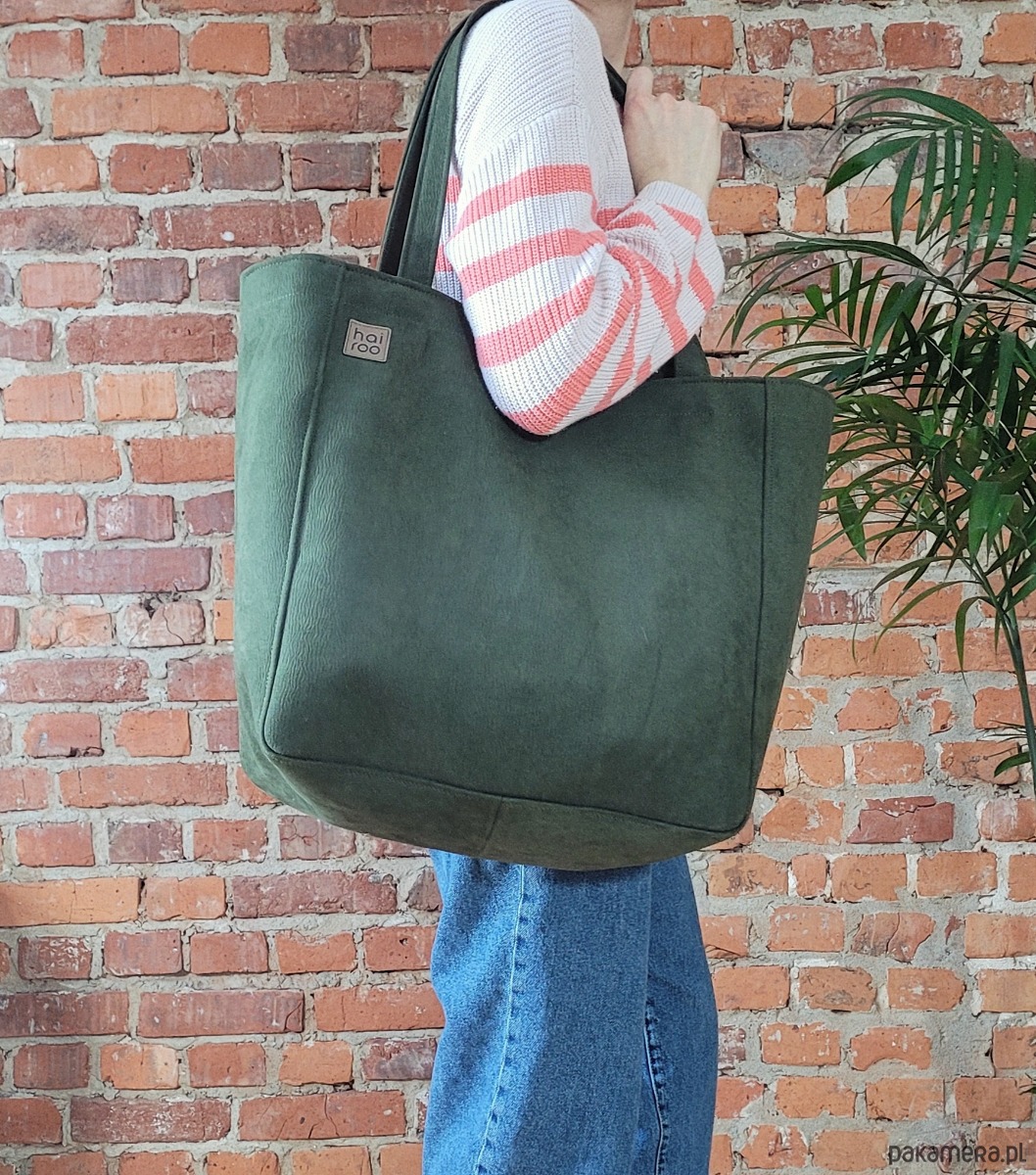 torby na ramię Lazy bag Bukka zielona vegan oversize 4