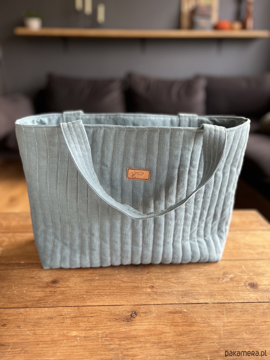 torby na ramię Torba lniana Everyday - niebieska 7