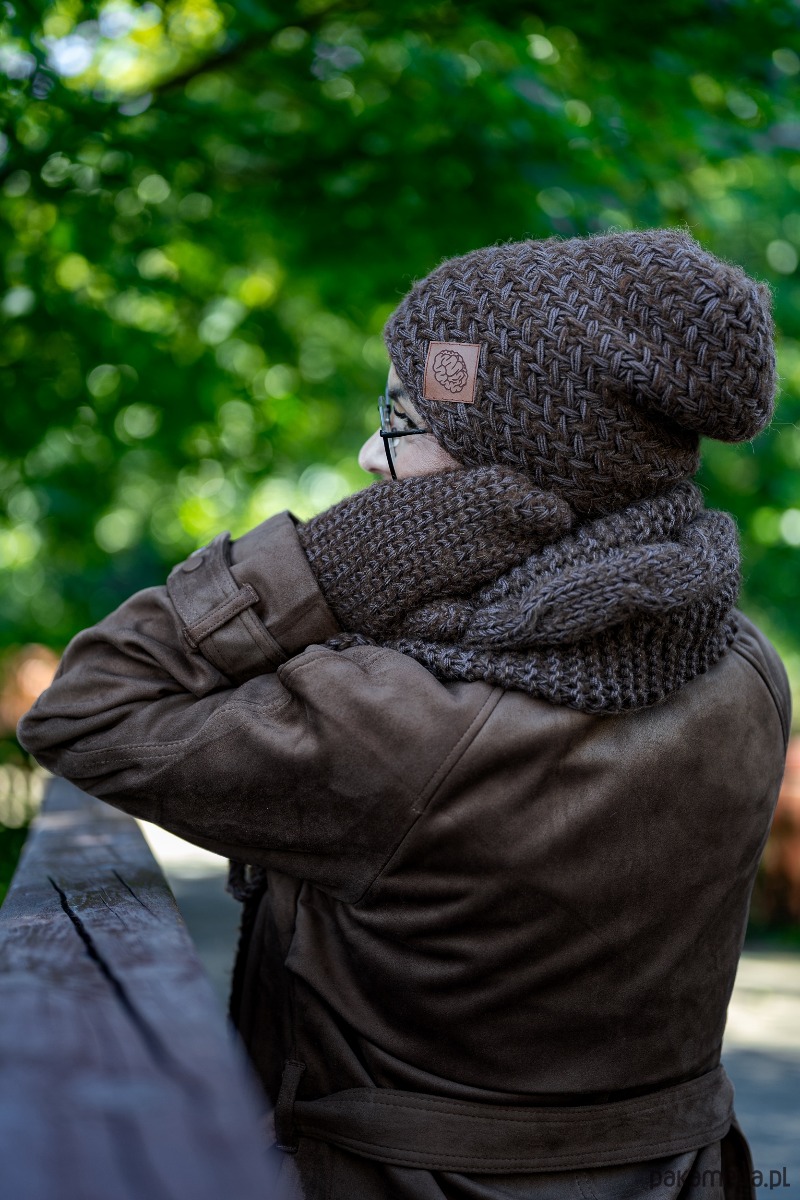 czapki damskie Czapka MERINO Explorer Brązowy 2