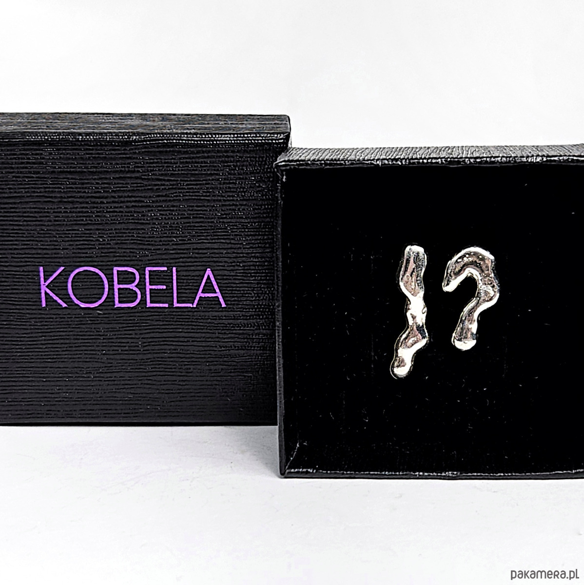 kolczyki srebrne Asymetryczne organiczne kolczyki srebrne  SMUGI 1