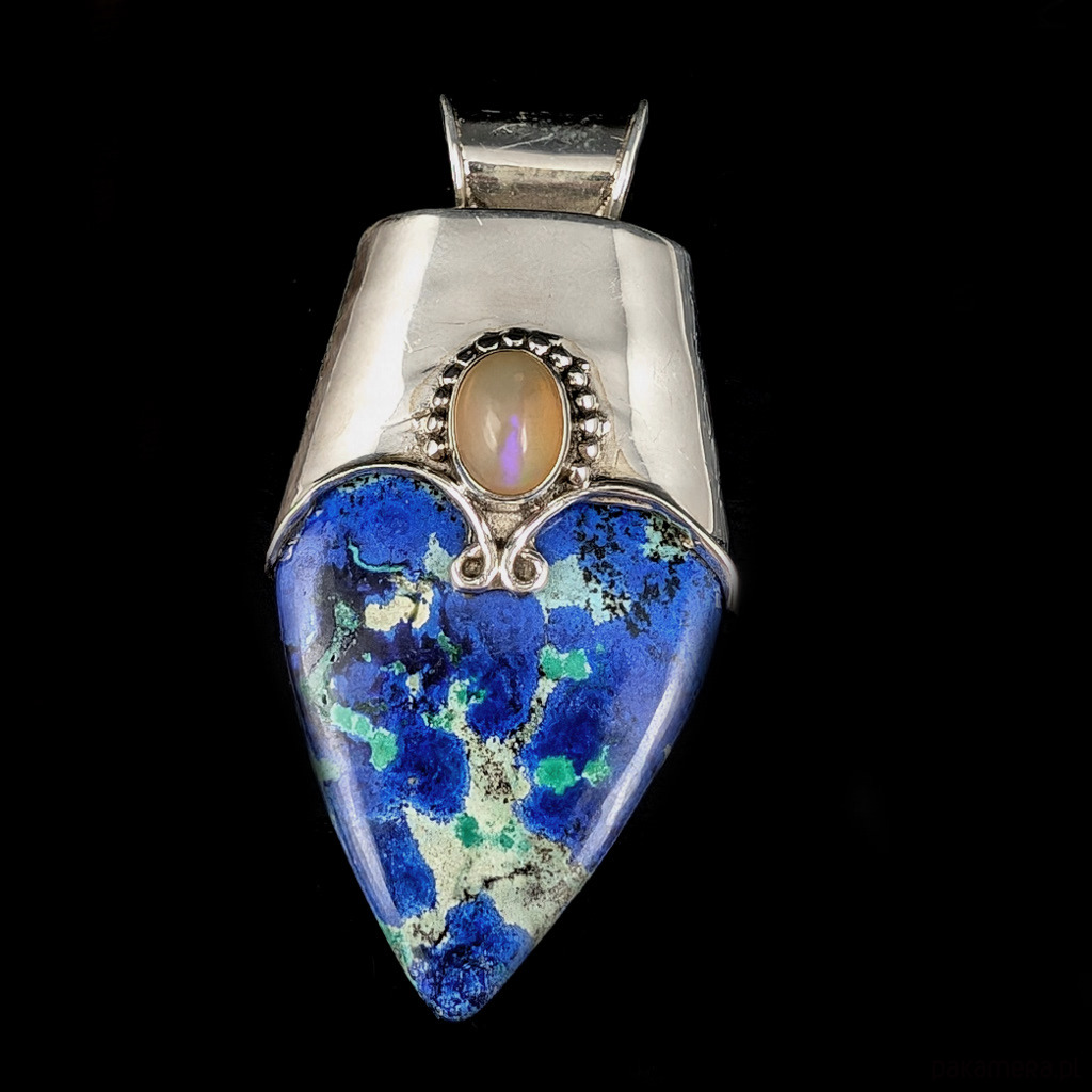 wisiory Azuryt z malachitem i opal 1