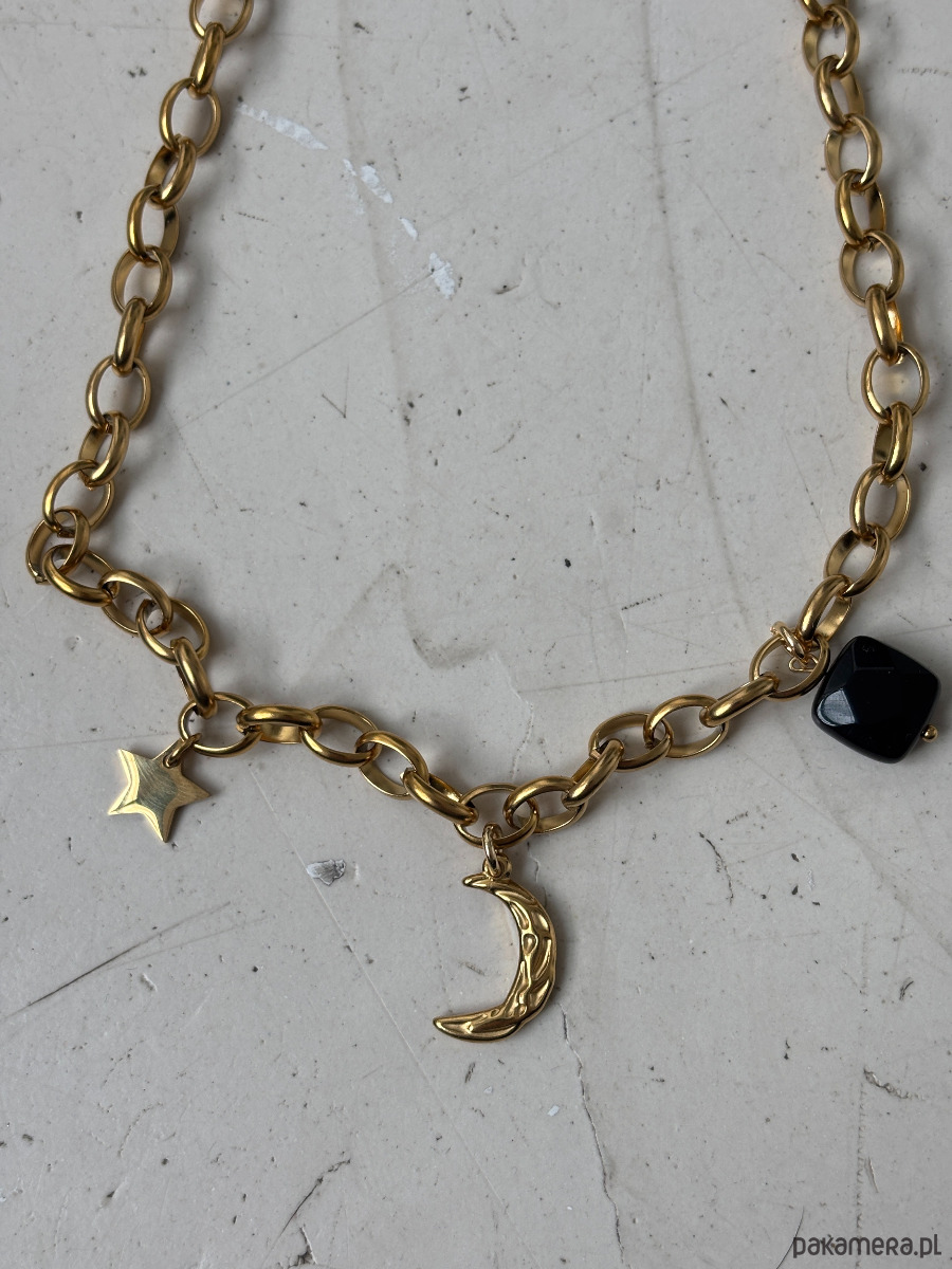 złote naszyjniki Naszyjnik łańcuszek z zawieszkami 2