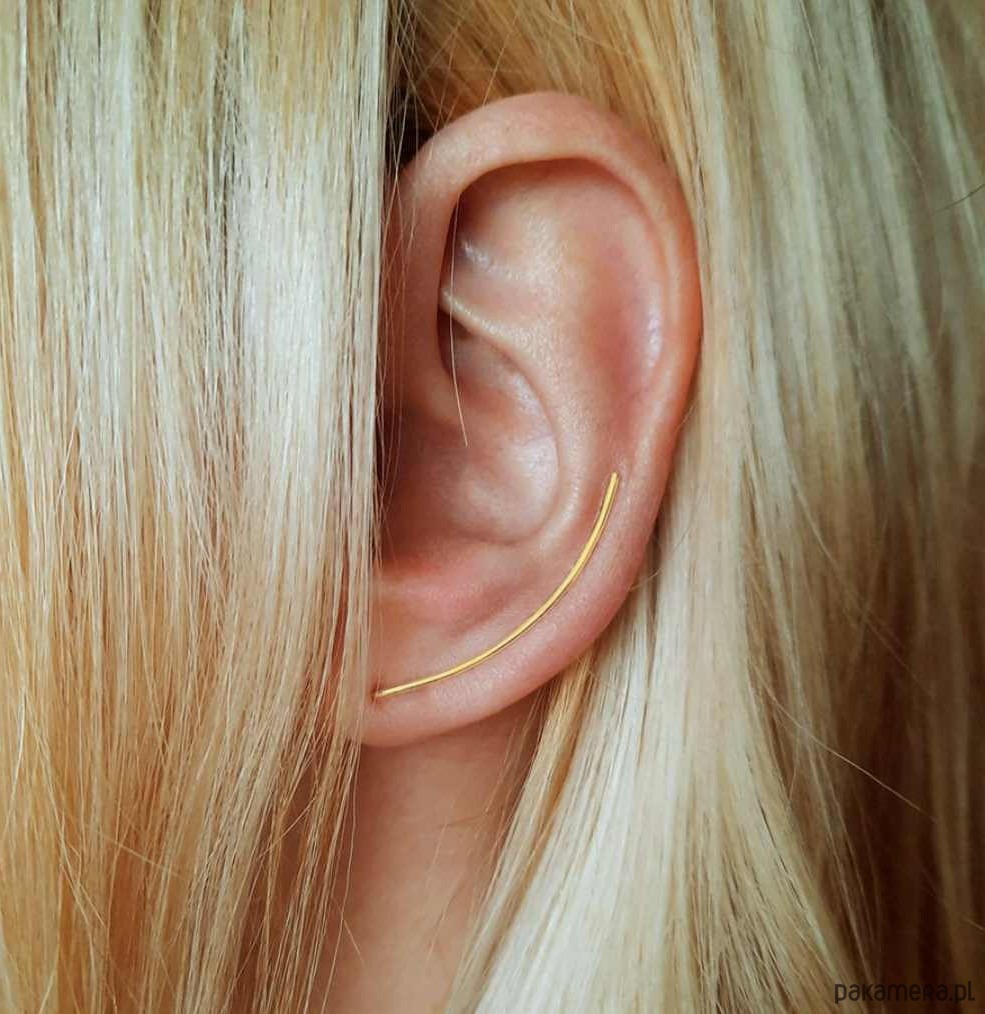 nausznice Kolczyk- nausznica  LINIA GOLD srebro pozłacane 1